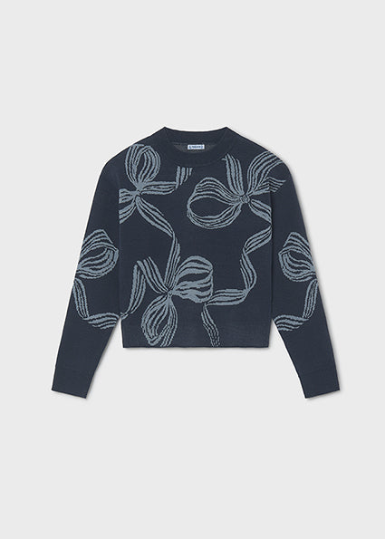 Bella Bow Sweater Blue