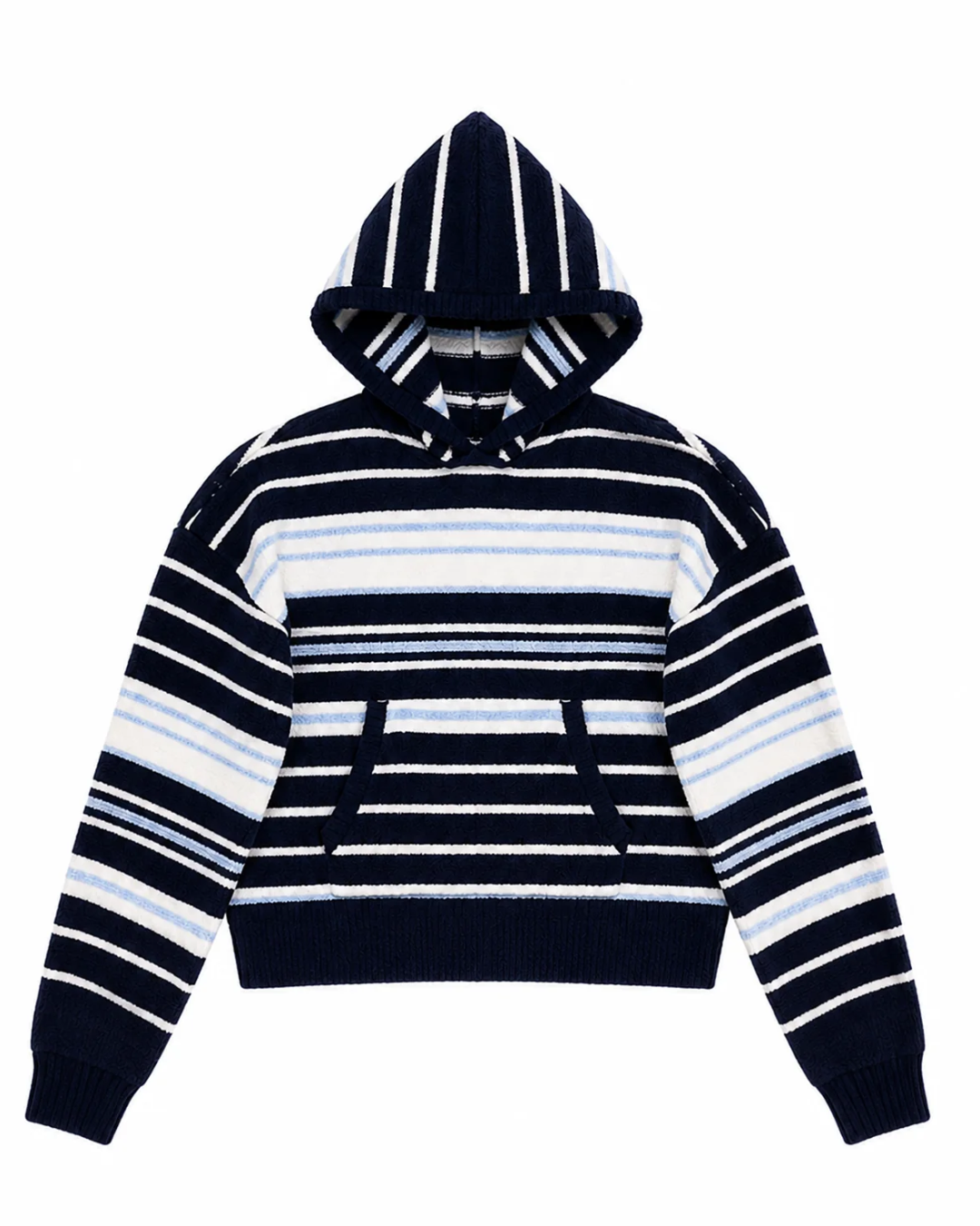 Parker Hoodie Mixed Blue Stripe