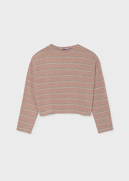 Grace Striped Long Sleeve Blush