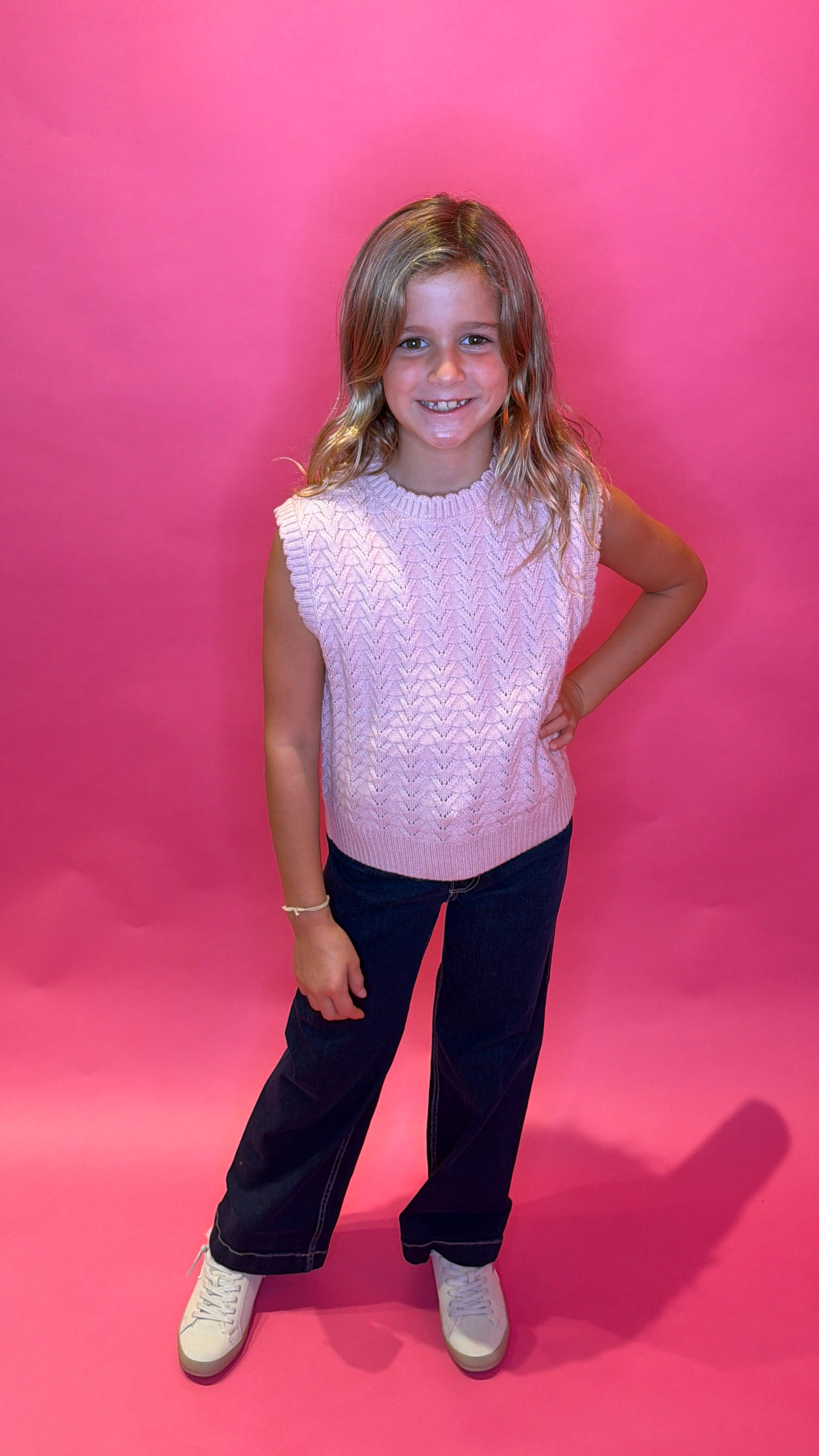 Suzie Sweater Tank Blush