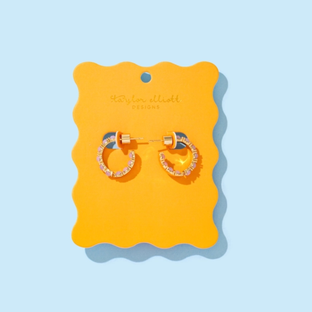 Brooke Lavender Stone Hoop Earring