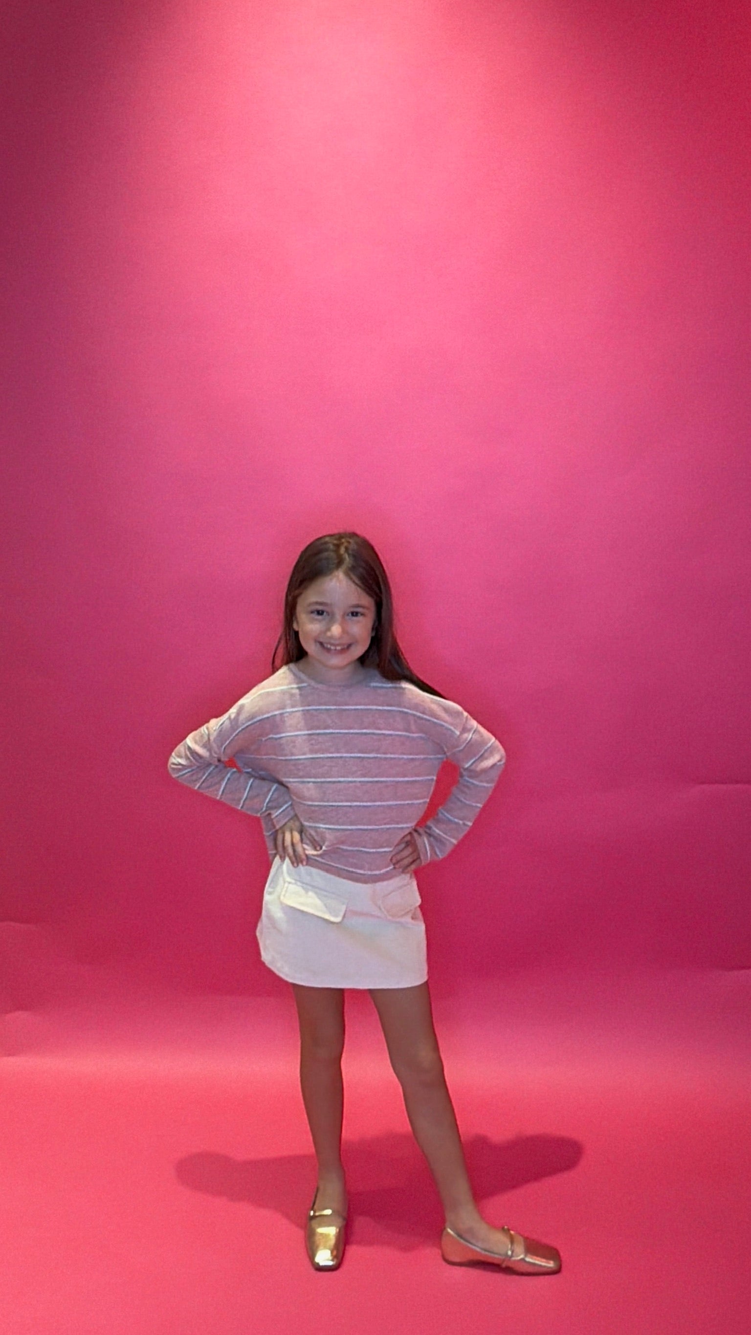 Grace Striped Long Sleeve Blush