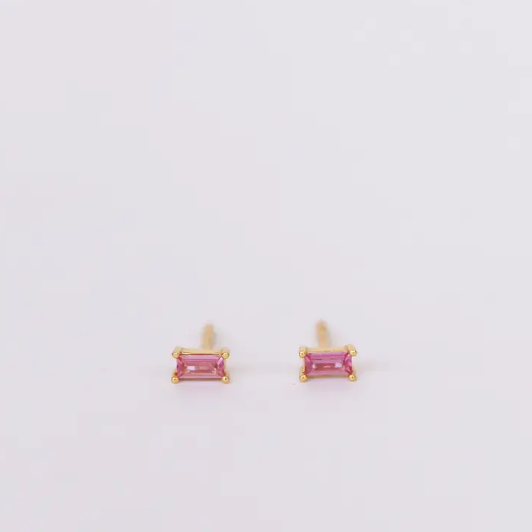 Baguette Gold Earrings