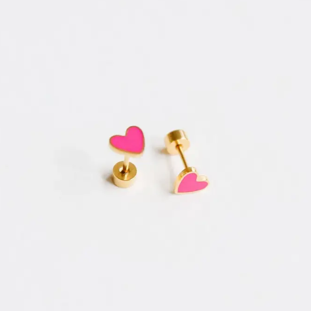 Heart Flat Back Stud