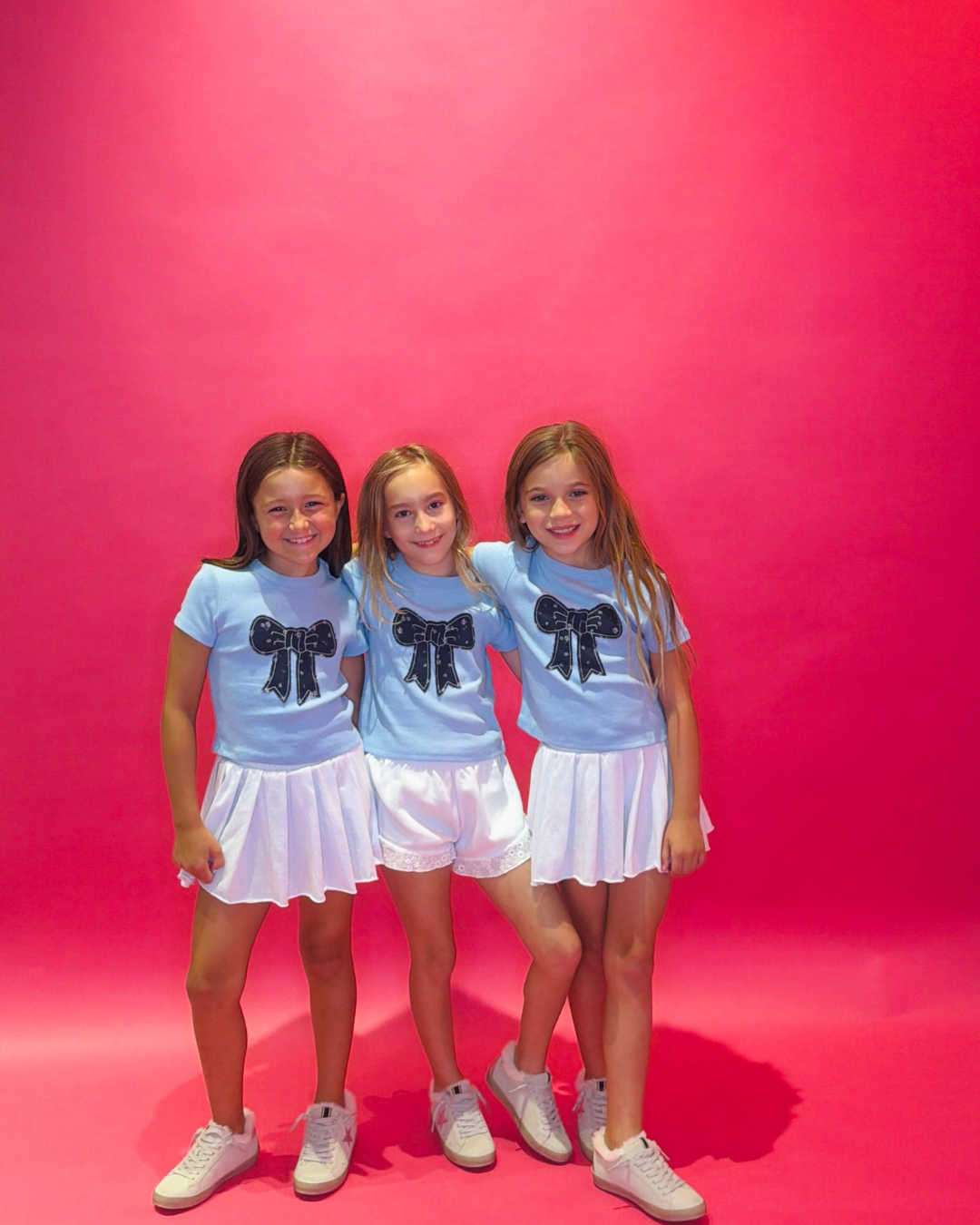 Boxy Baby Tee Baby Blue Bow