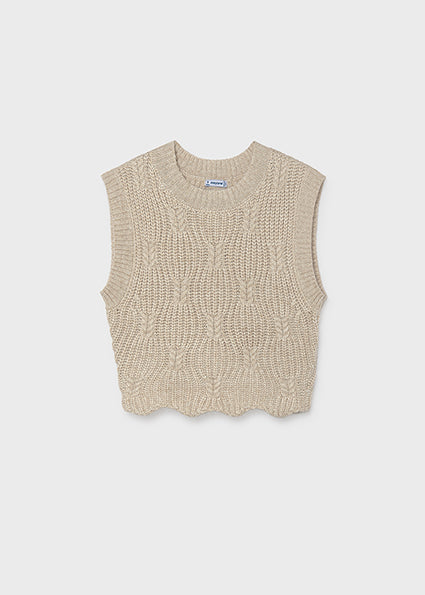 Harper Short Sleeve Sweater Biege